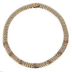 Bulgari Spiga Yellow Gold Choker Necklace