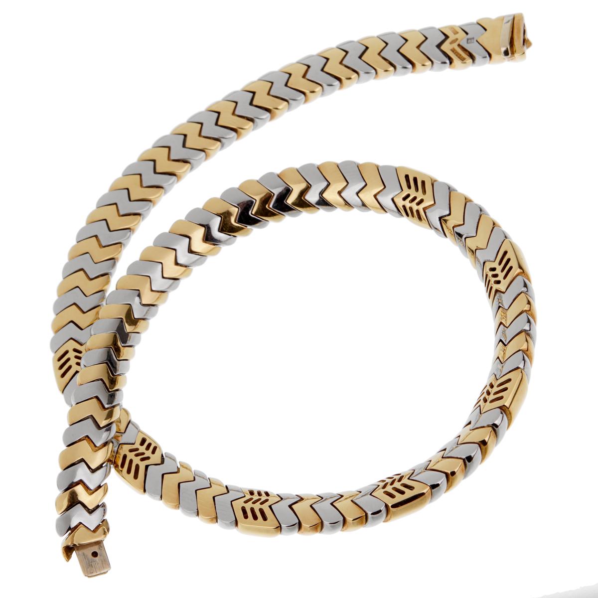 Women's Bulgari Spiga Yellow Gold Choker Necklace