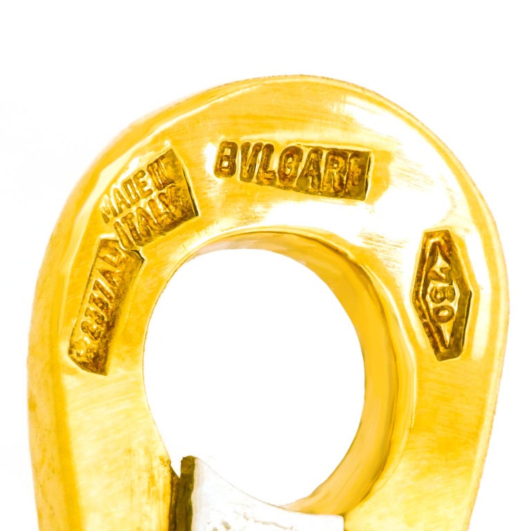 Bulgari Spiga Yellow Gold Earrings For Sale 1