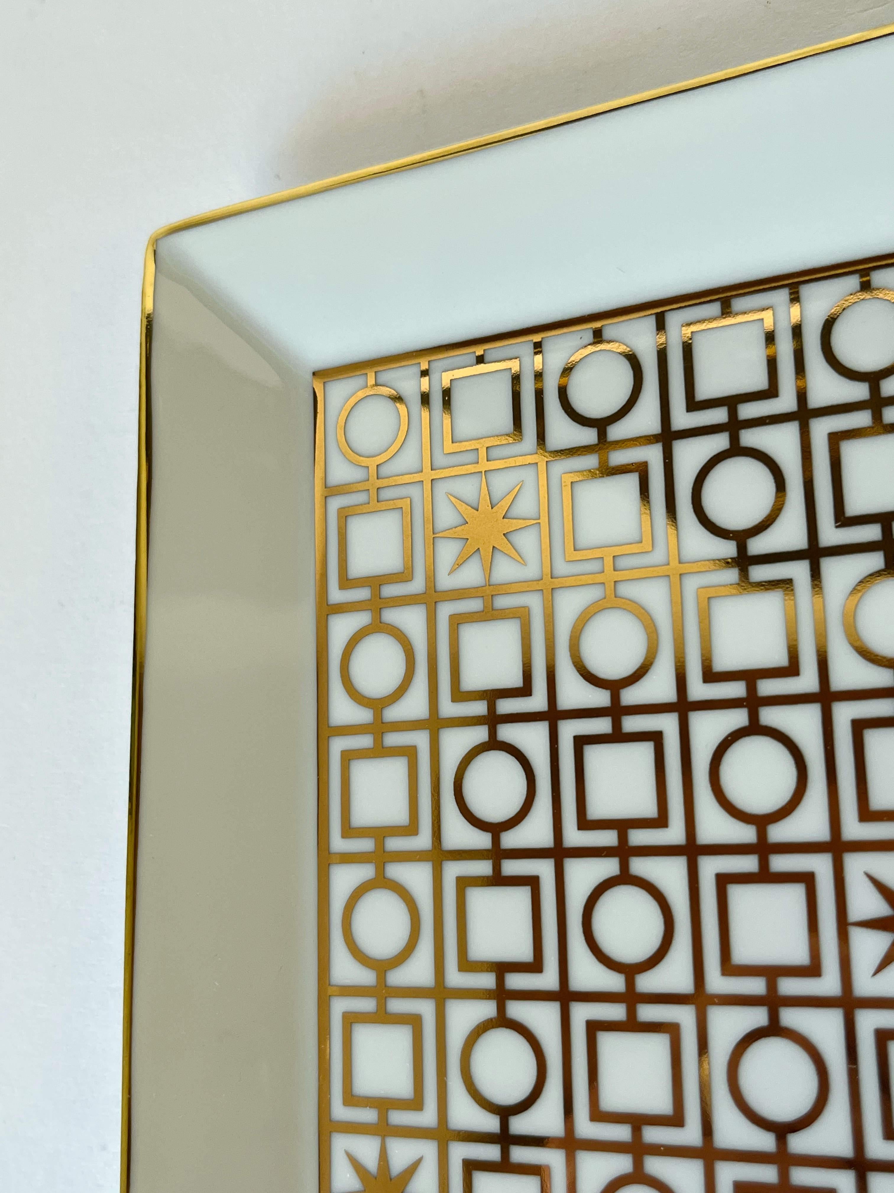 Bulgari Square Porcelain Plate For Sale 1