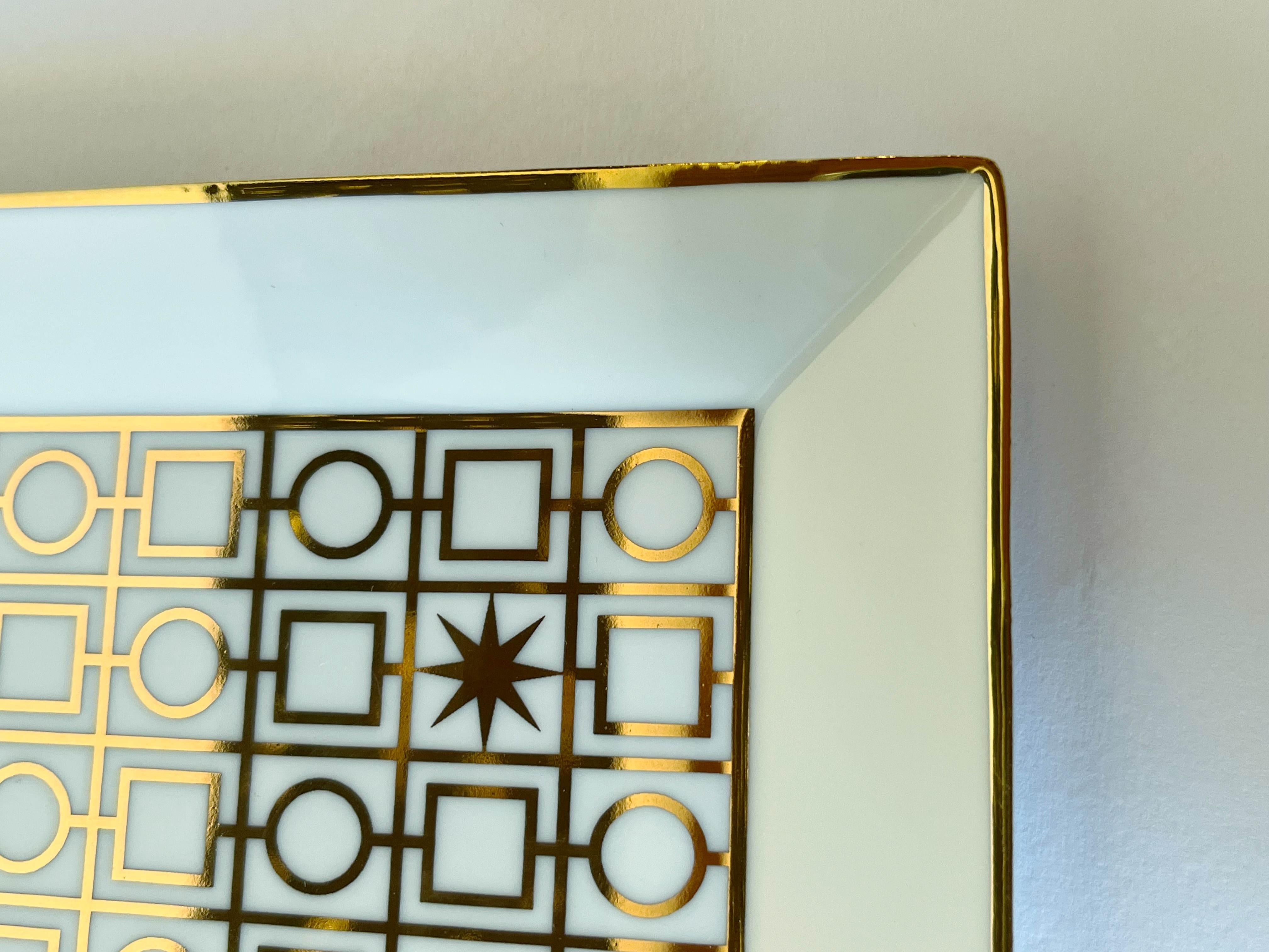Bulgari Square Porcelain Plate For Sale 2