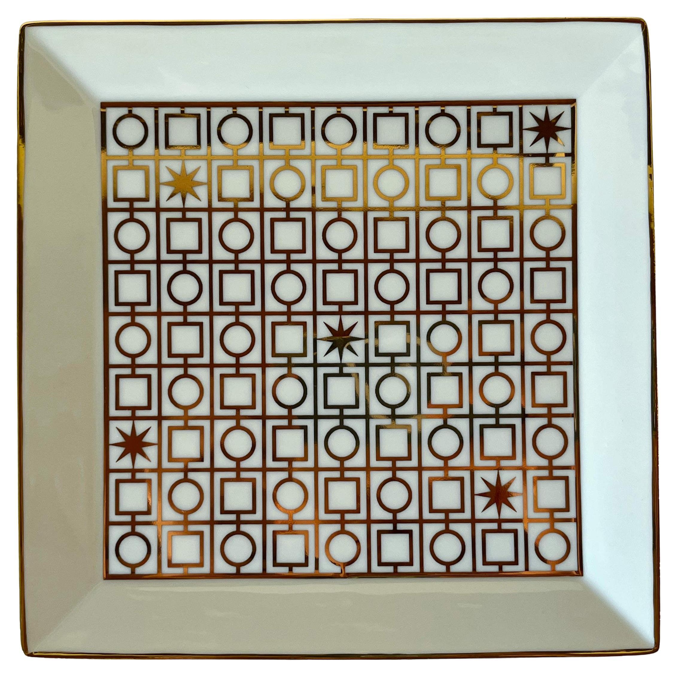 Bulgari Square Porcelain Plate