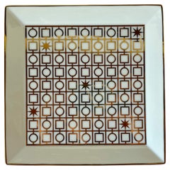 Piatto quadrato in porcellana Bulgari