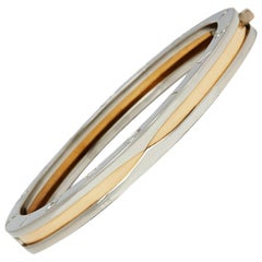 Bulgari Armband aus Edelstahl und 18 Karat Gelbgold B.Zero 1