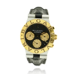 Bulgari Diagono-Chronograph aus Edelstahl und 18 Karat Gelbgold