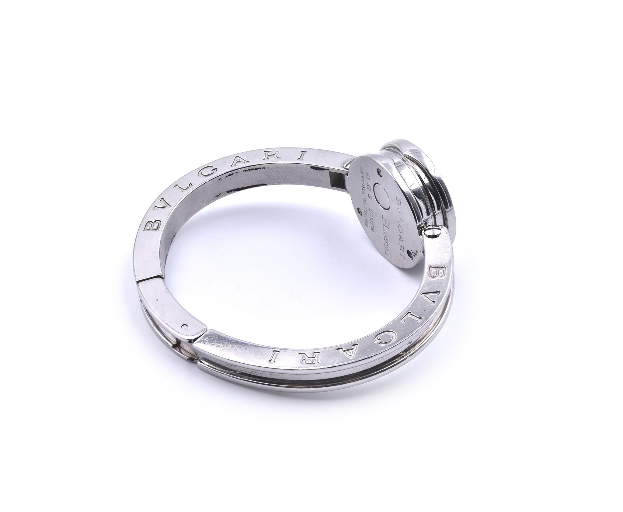 Bulgari Stainless Steel B. Zero 1 MOP Diamond Dial Watch Ref. BZ 22 S im Zustand „Hervorragend“ in Scottsdale, AZ