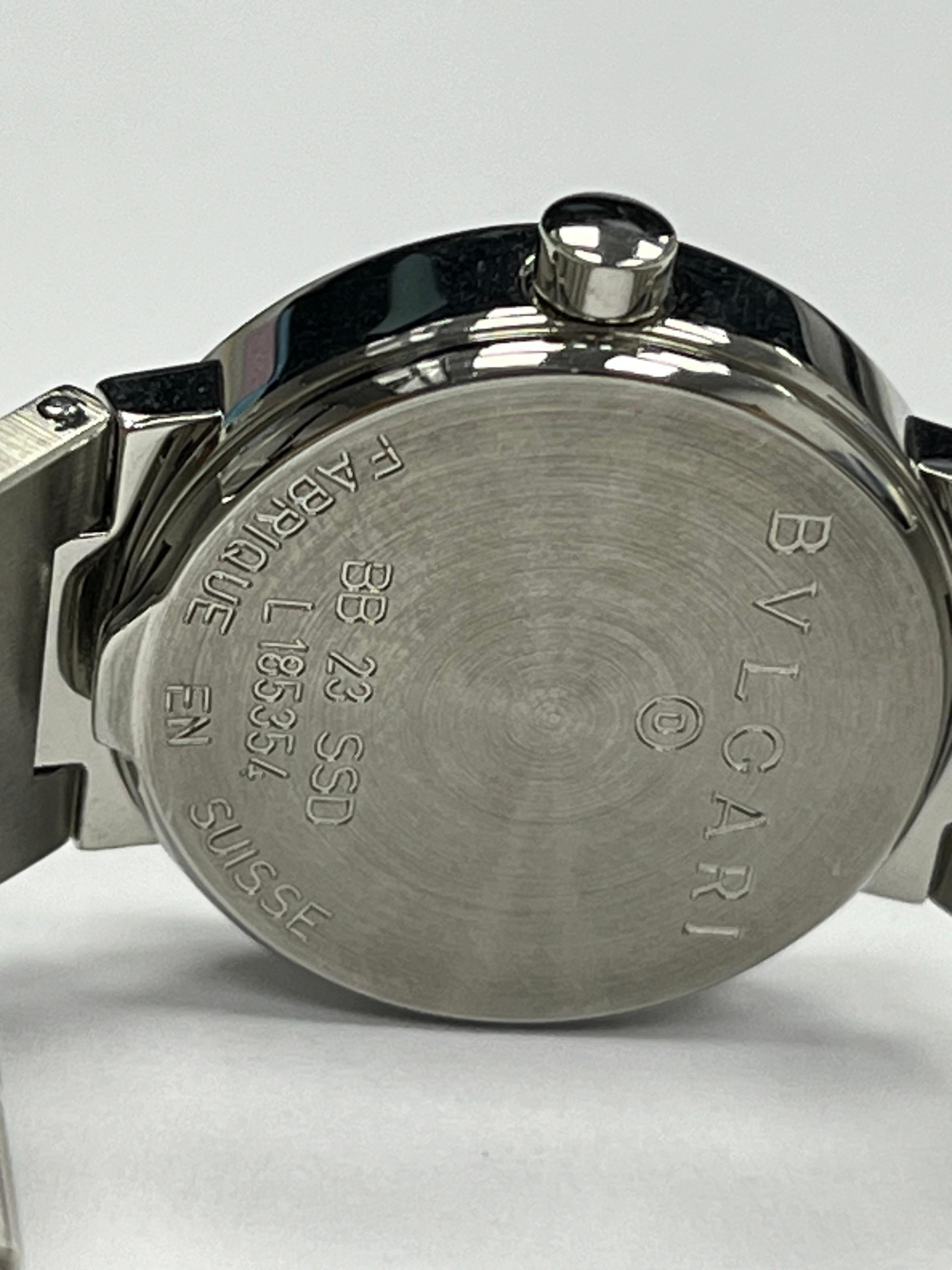 Bulgari Stainless Steel Ladies Wristwatch In Good Condition For Sale In New York, NY
