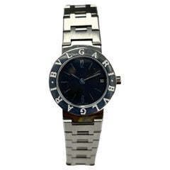 Bulgari Edelstahl Damen-Armbanduhr