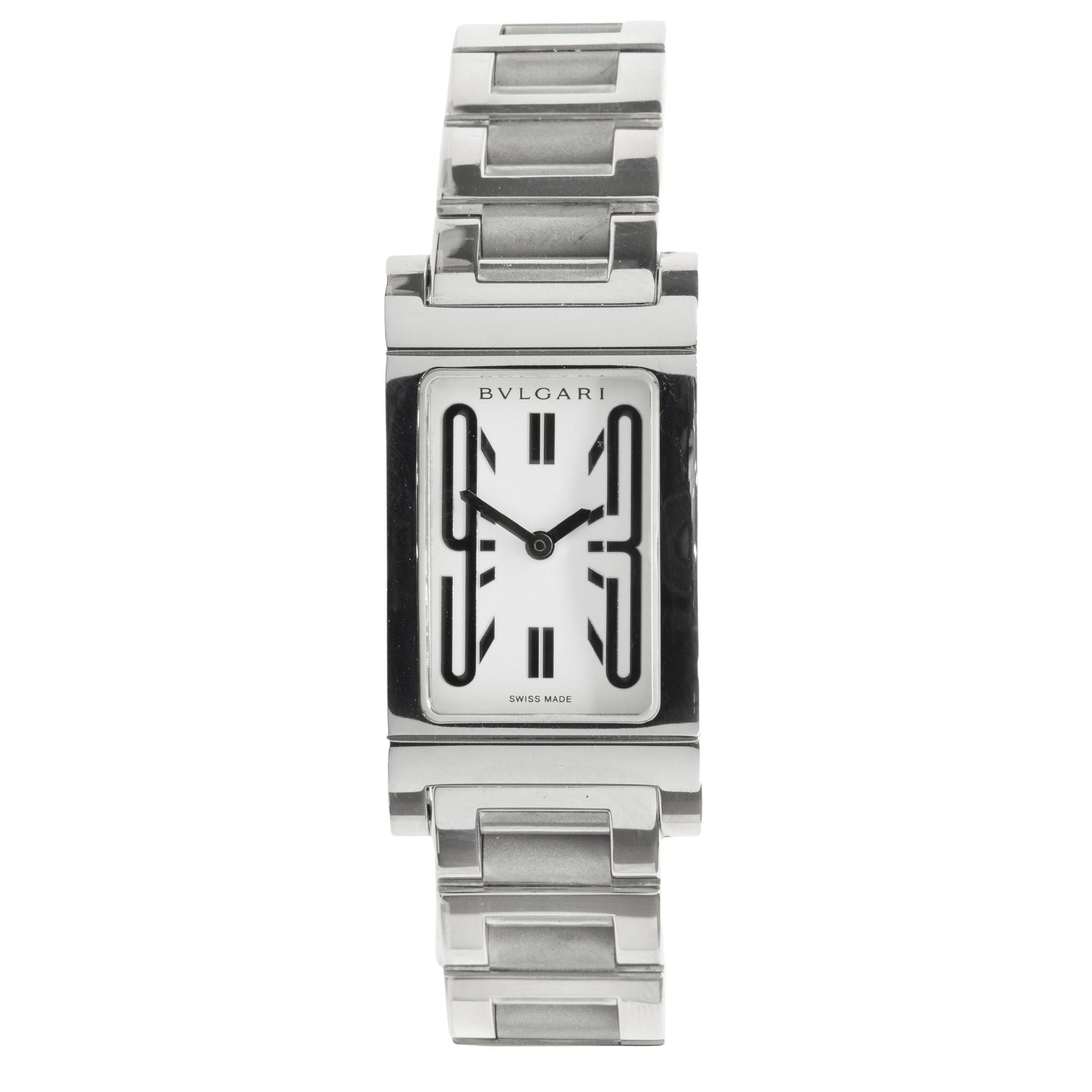 Bulgari Bulgari: Edelstahl-Restahl- Rettangolo
