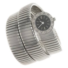 Bulgari Stainless Steel Tubogas Quartz Serpent Wristwatch