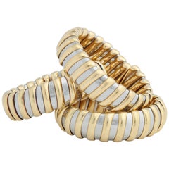 Bulgari Steel Yellow Gold Bangles
