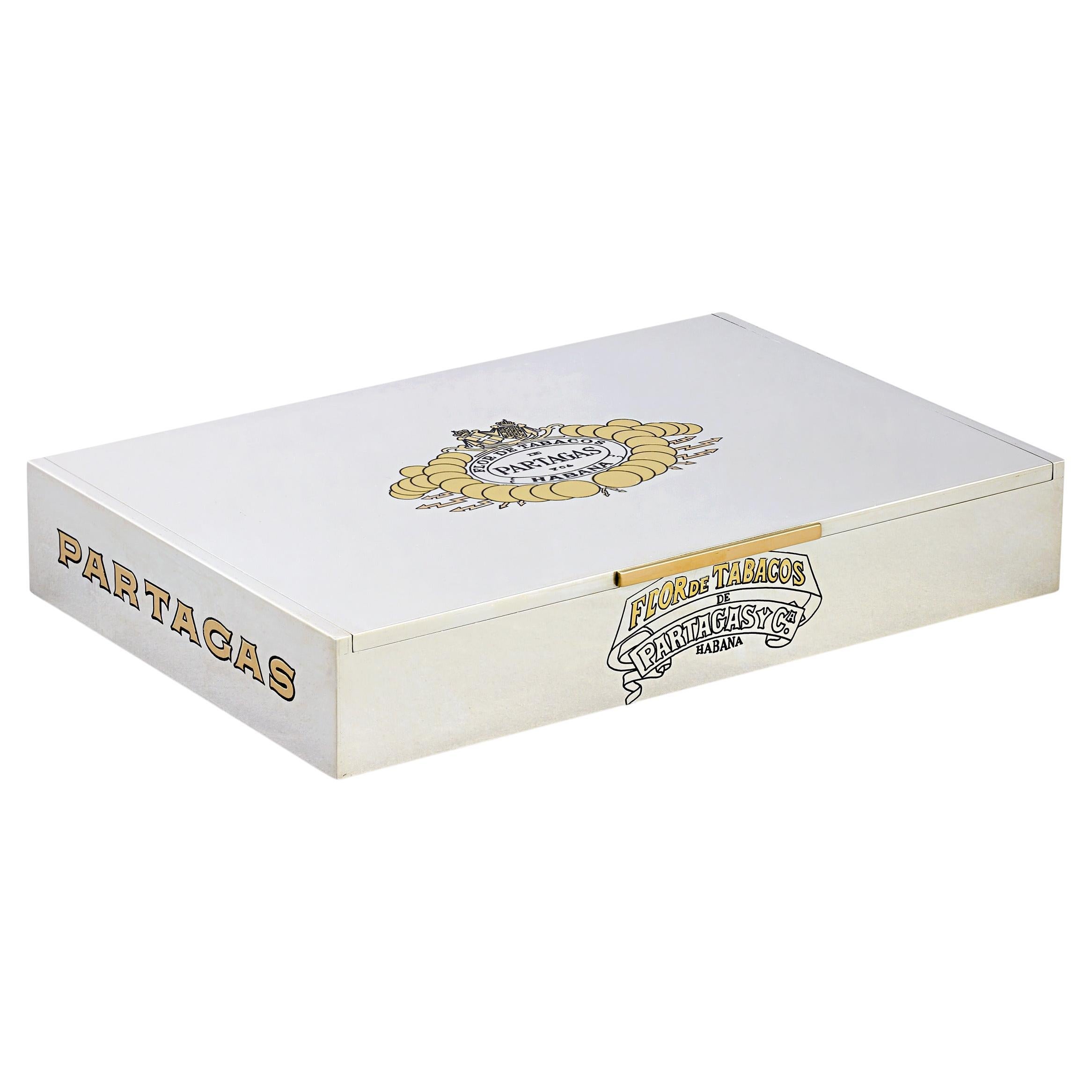 Bulgari Sterling Silver and Gold Partagás Cigar Box
