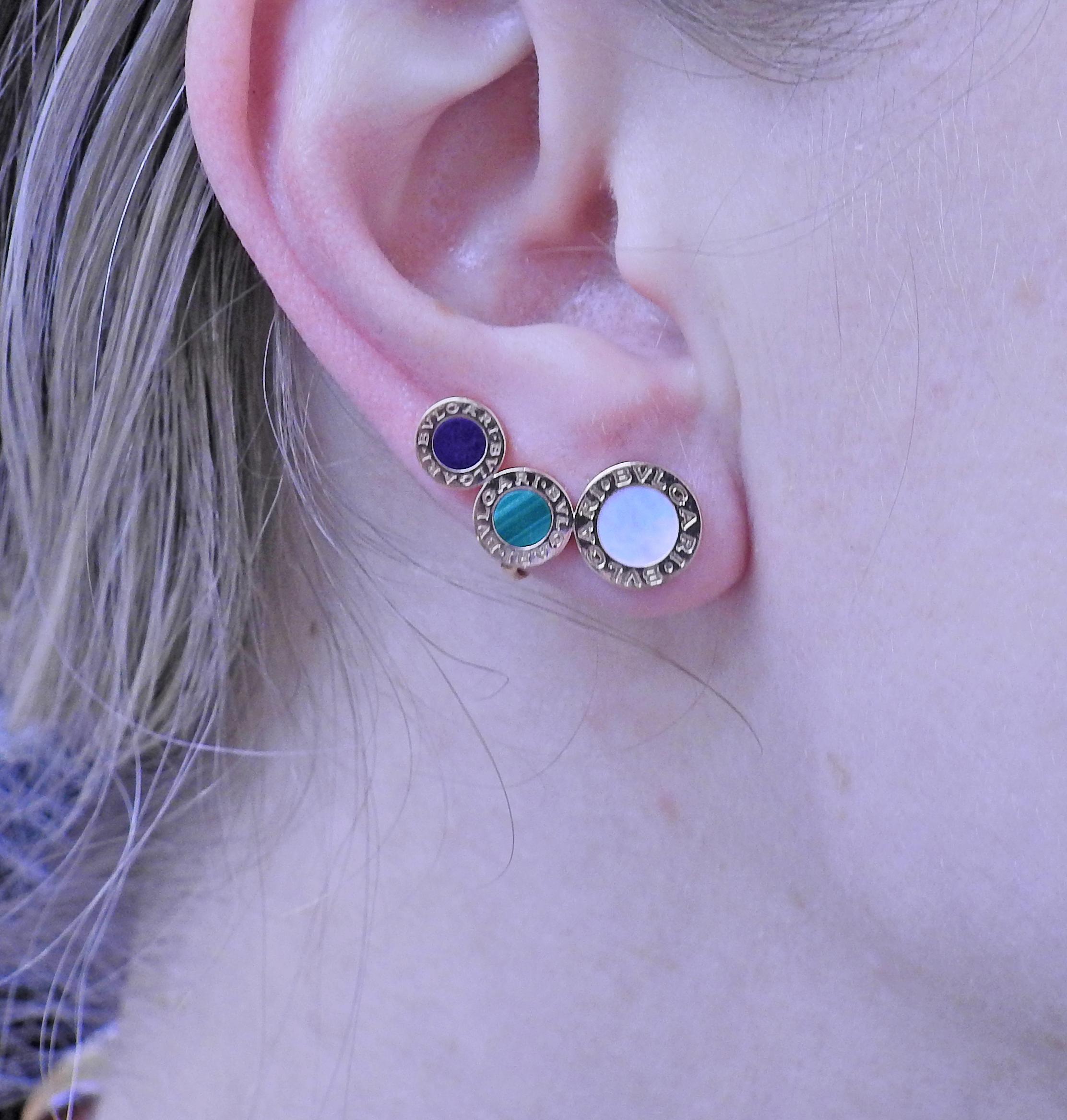 bulgari malachite earrings