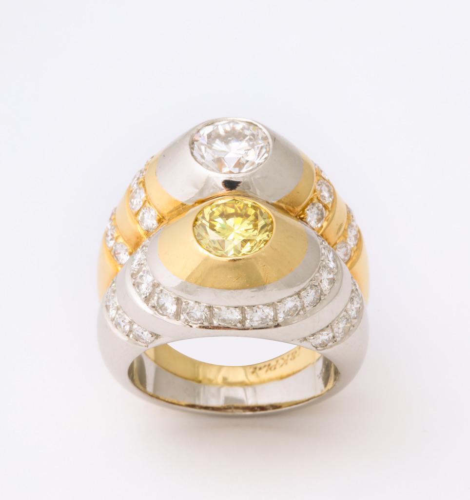 Women's or Men's Bulgari Toi et Moi Twin Diamond Ring
