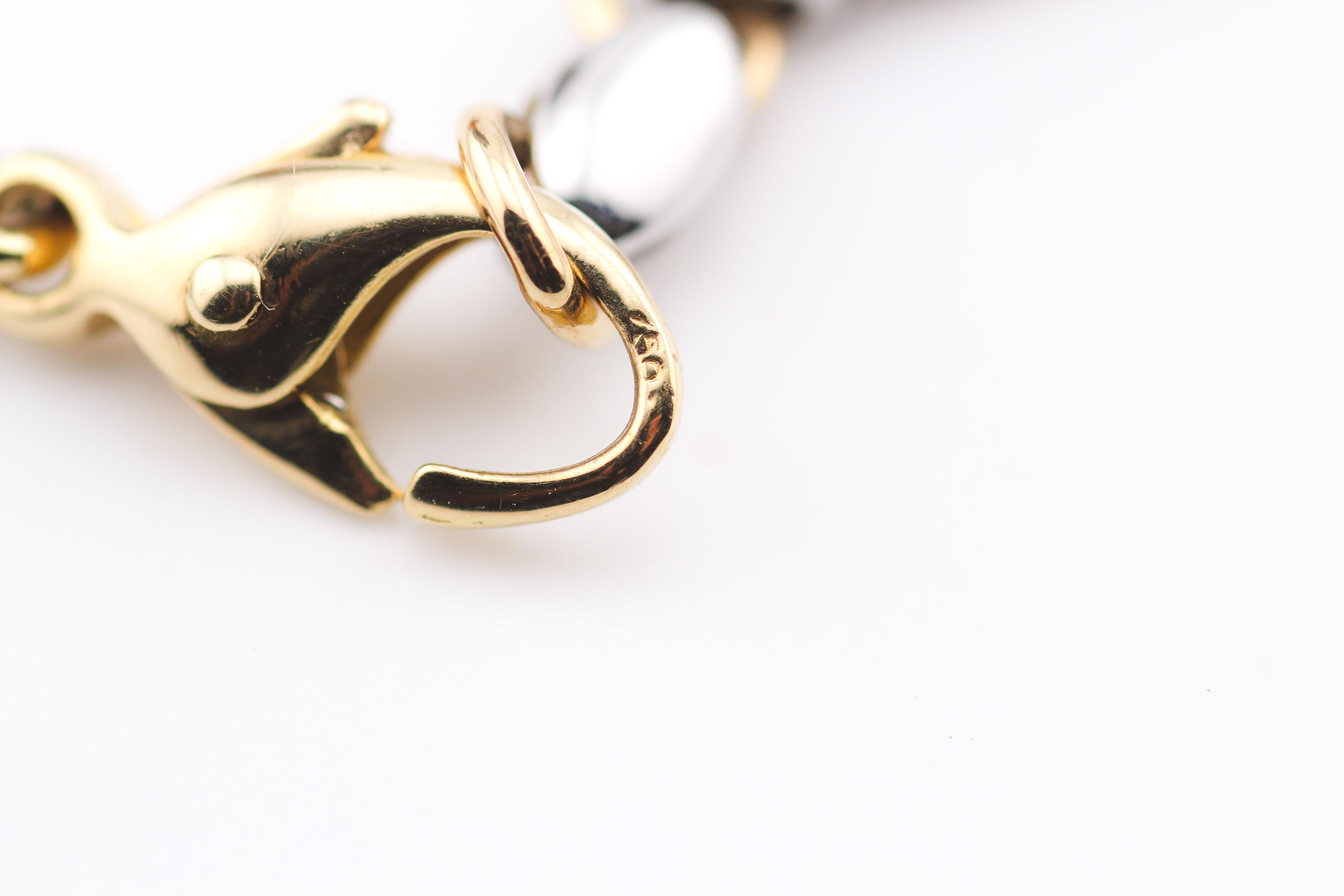 BULGARI Tondo Sun Collana lunga con diamanti in oro 18k e acciaio in vendita 2
