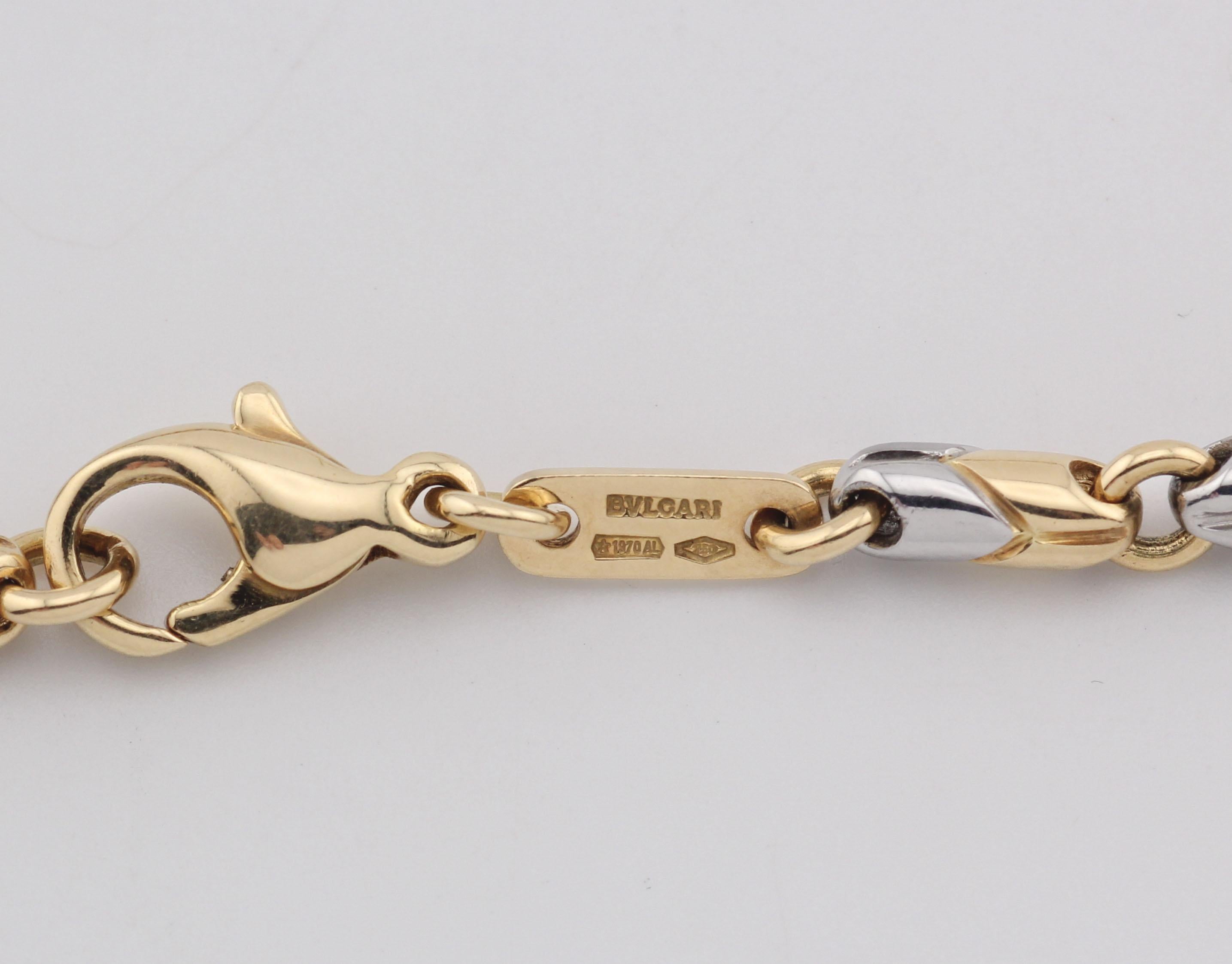 BULGARI Collar Colgante Tondo Zodíaco Diamante Acero Oro 18k en venta 1