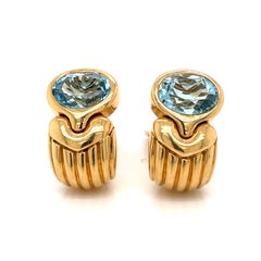 bulgari earrings gold Bulgari Topaz 18 Karat Yellow Gold Earrings