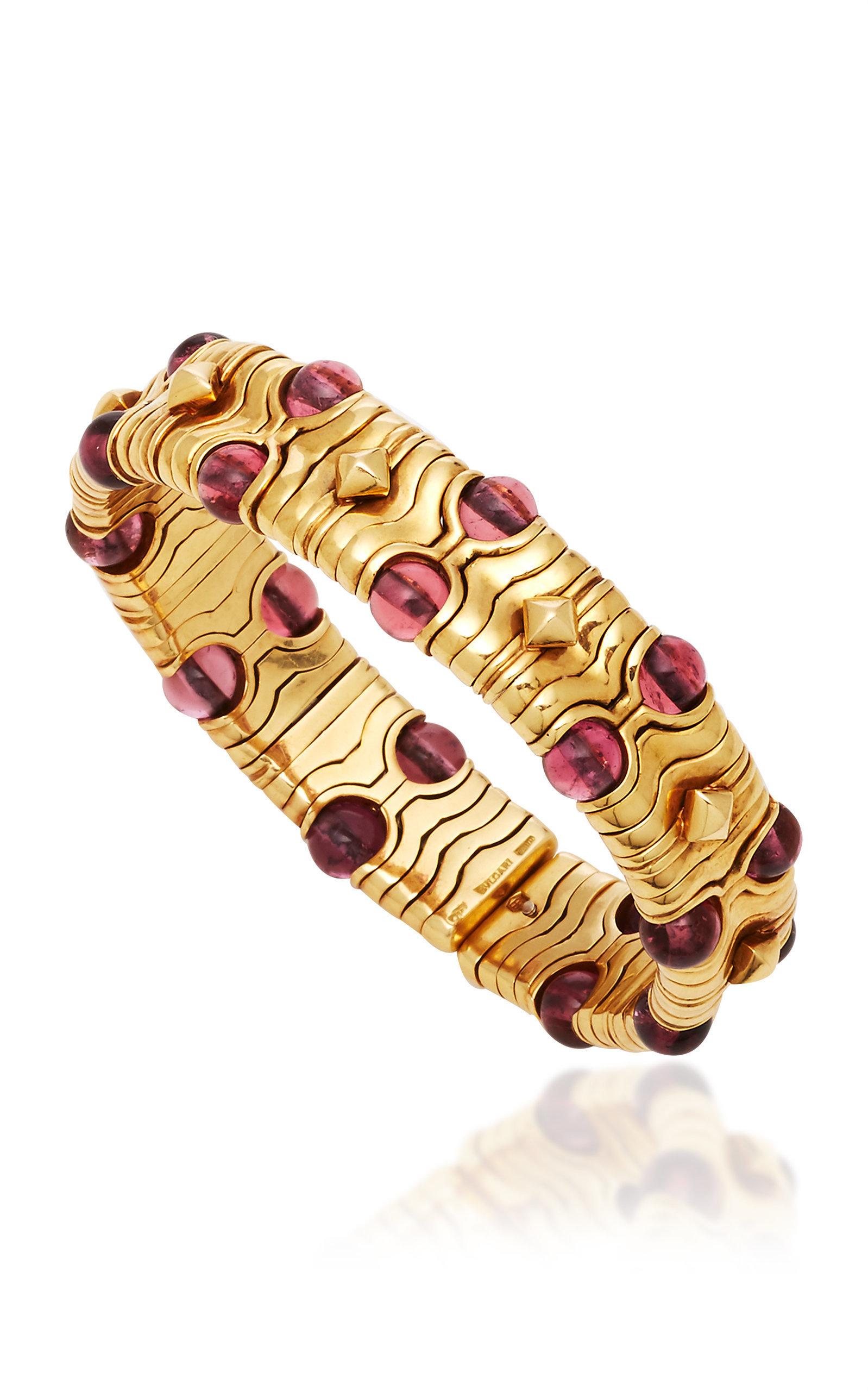 Bulgari Tourmaline Gold Bracelet In Excellent Condition In New York, NY