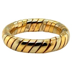 Vintage Bulgari Tricolor Gold Tubogas Ring