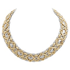 Bulgari 'Trika', 18 Karat Yellow Gold & Stainless Steel Necklet