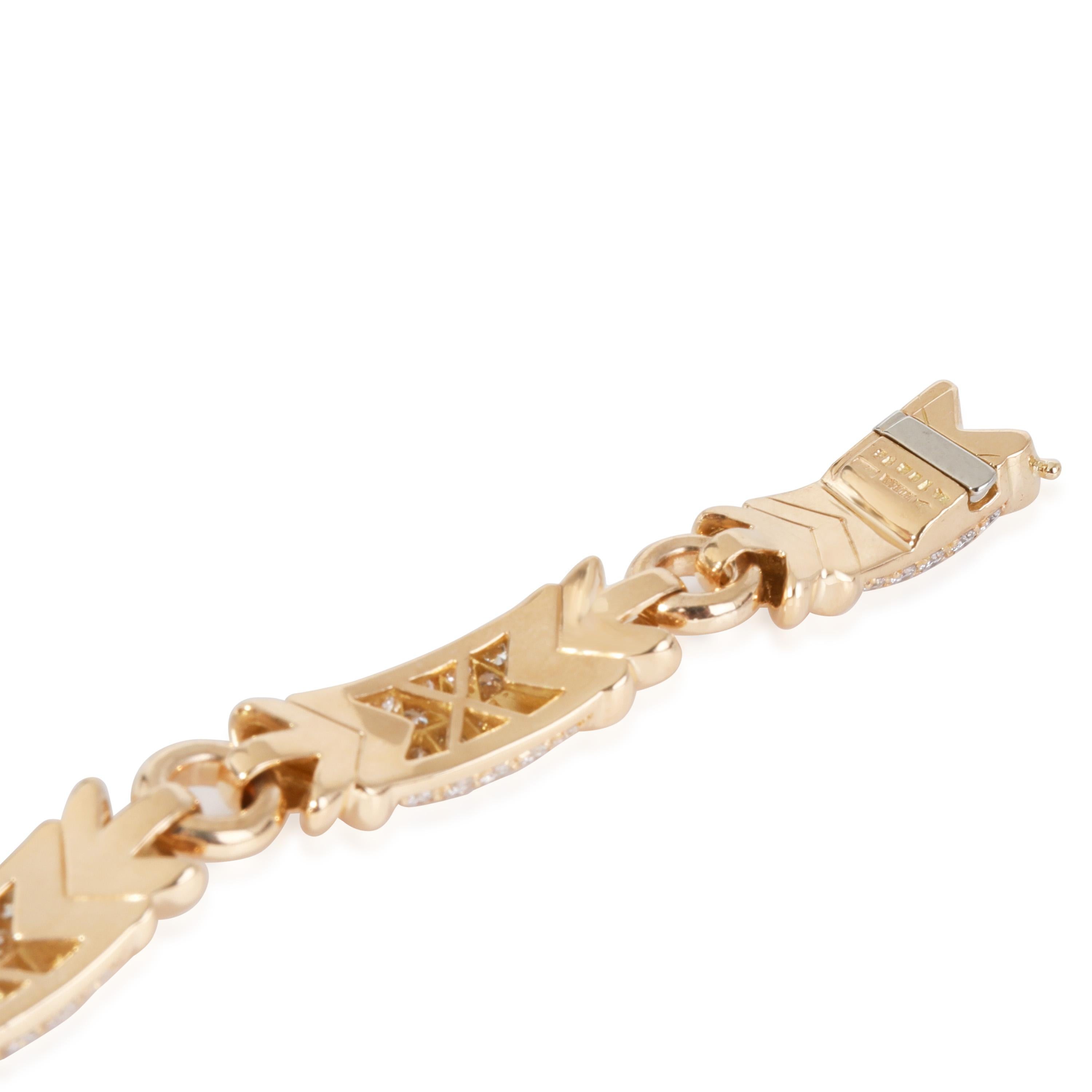 Women's or Men's Bulgari Trika Vintage Diamond Bracelet in 18k Yellow Gold 4.89 CTW