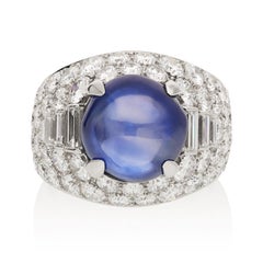 BULGARI Trombino Cabochon Sapphire and Diamond Ring