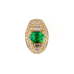 Bulgari Trombino Emerald and Diamond Ring