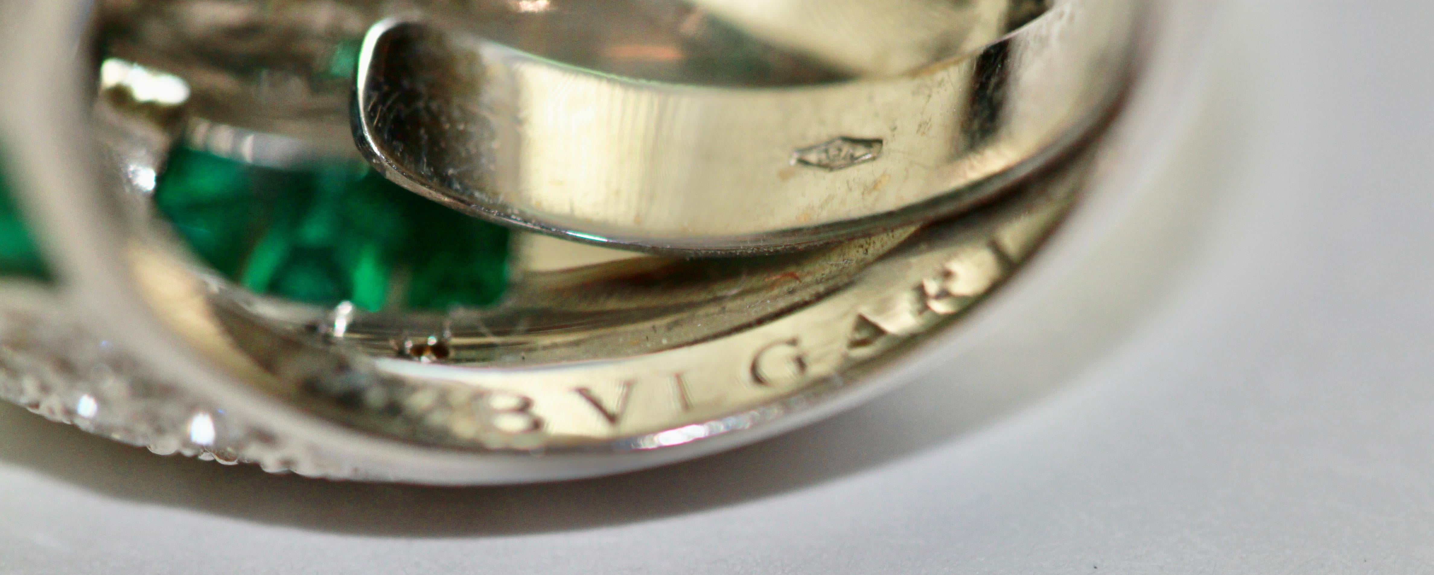 Bulgari Trombino Saphir Smaragd Diamantring 18 Karat 12,25 Karat im Angebot 7