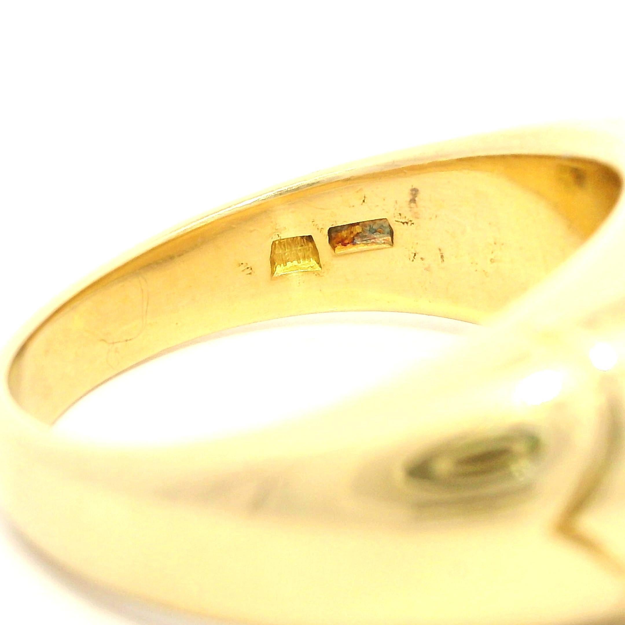 Bulgari Tronchetto 18k Gelbgold Custom Cut Amethyst Band Ring im Angebot 6