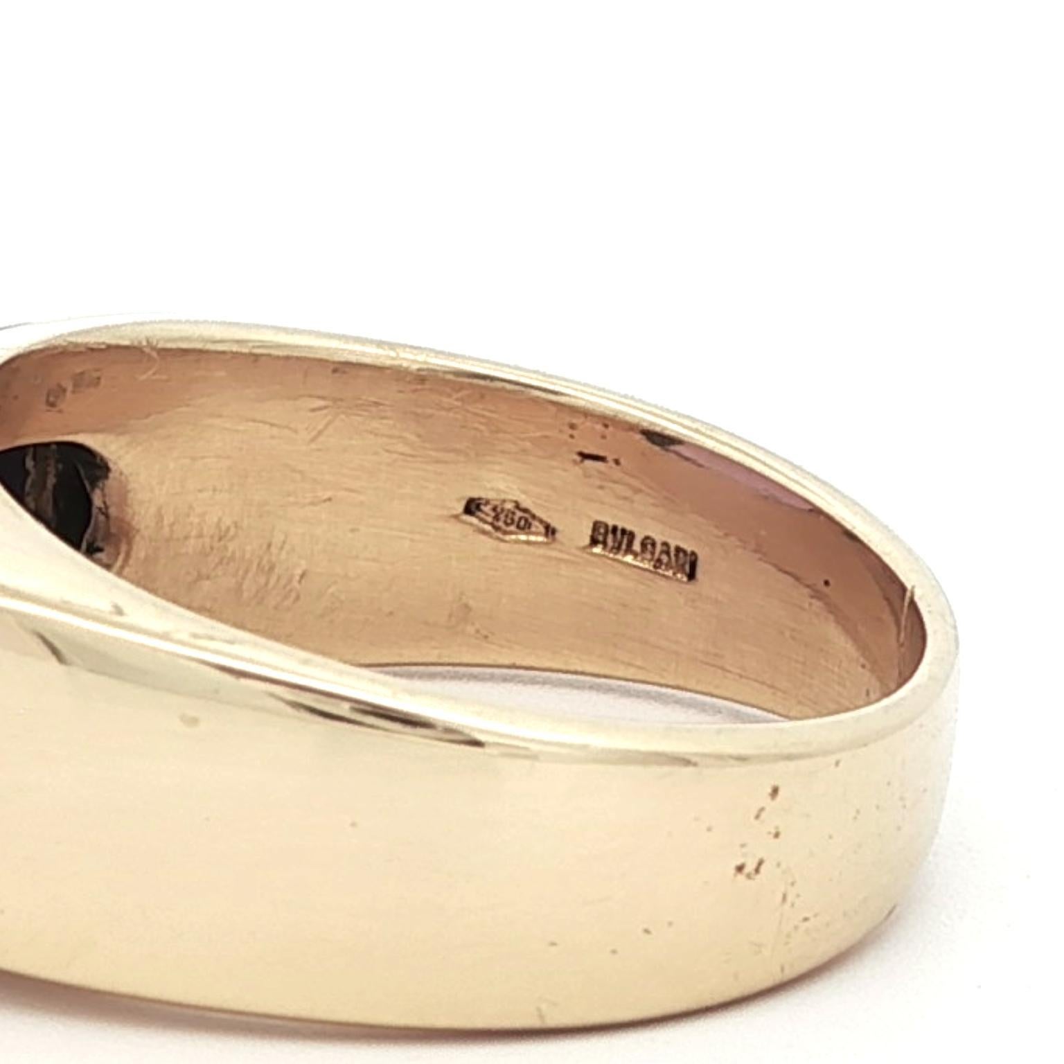 Bulgari Tronchetto Bague en or jaune 18k avec améthyste taillée sur mesure en vente 5
