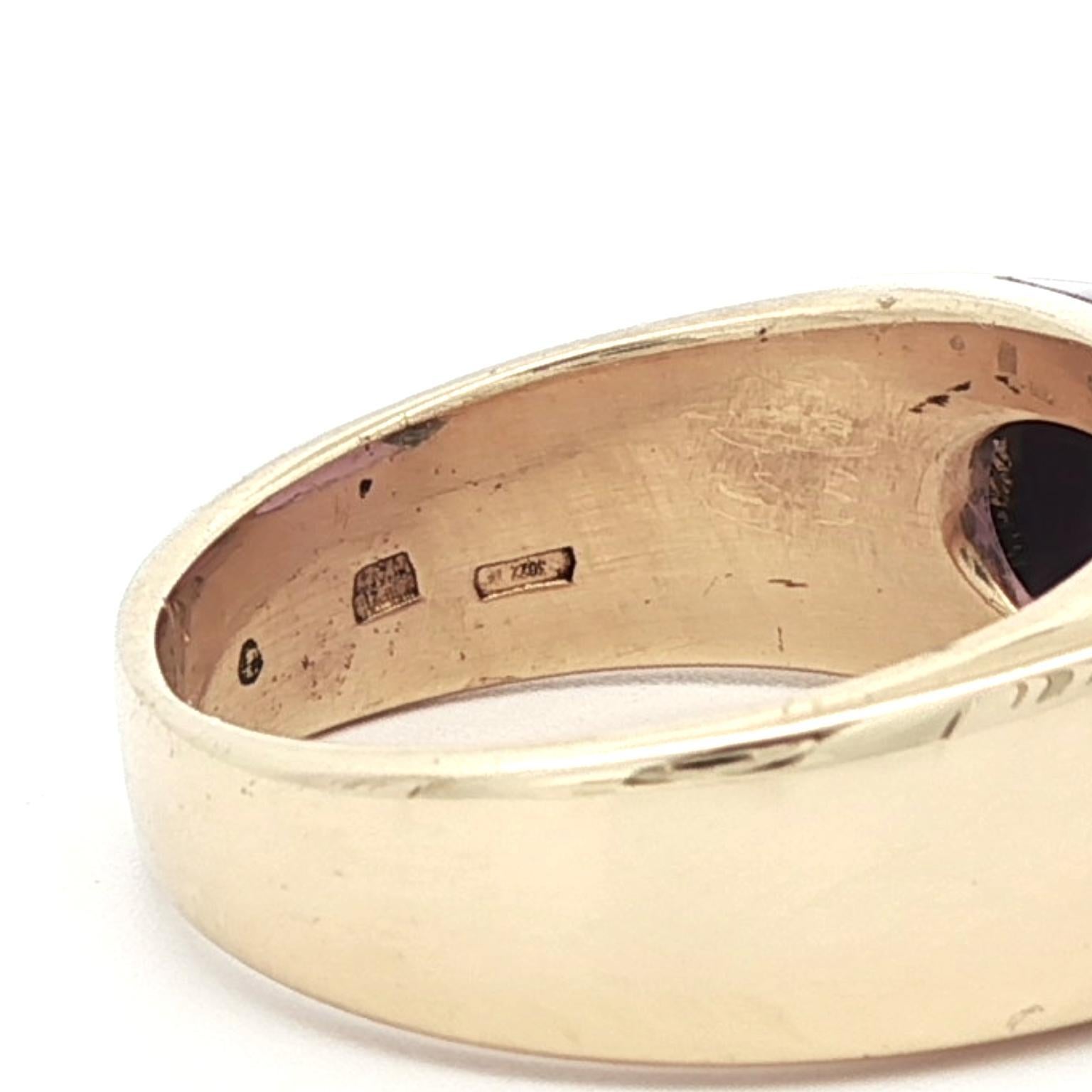 Bulgari Tronchetto Bague en or jaune 18k avec améthyste taillée sur mesure en vente 6