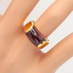 Bulgari Tronchetto 18K Yellow Gold Rubellite Ring