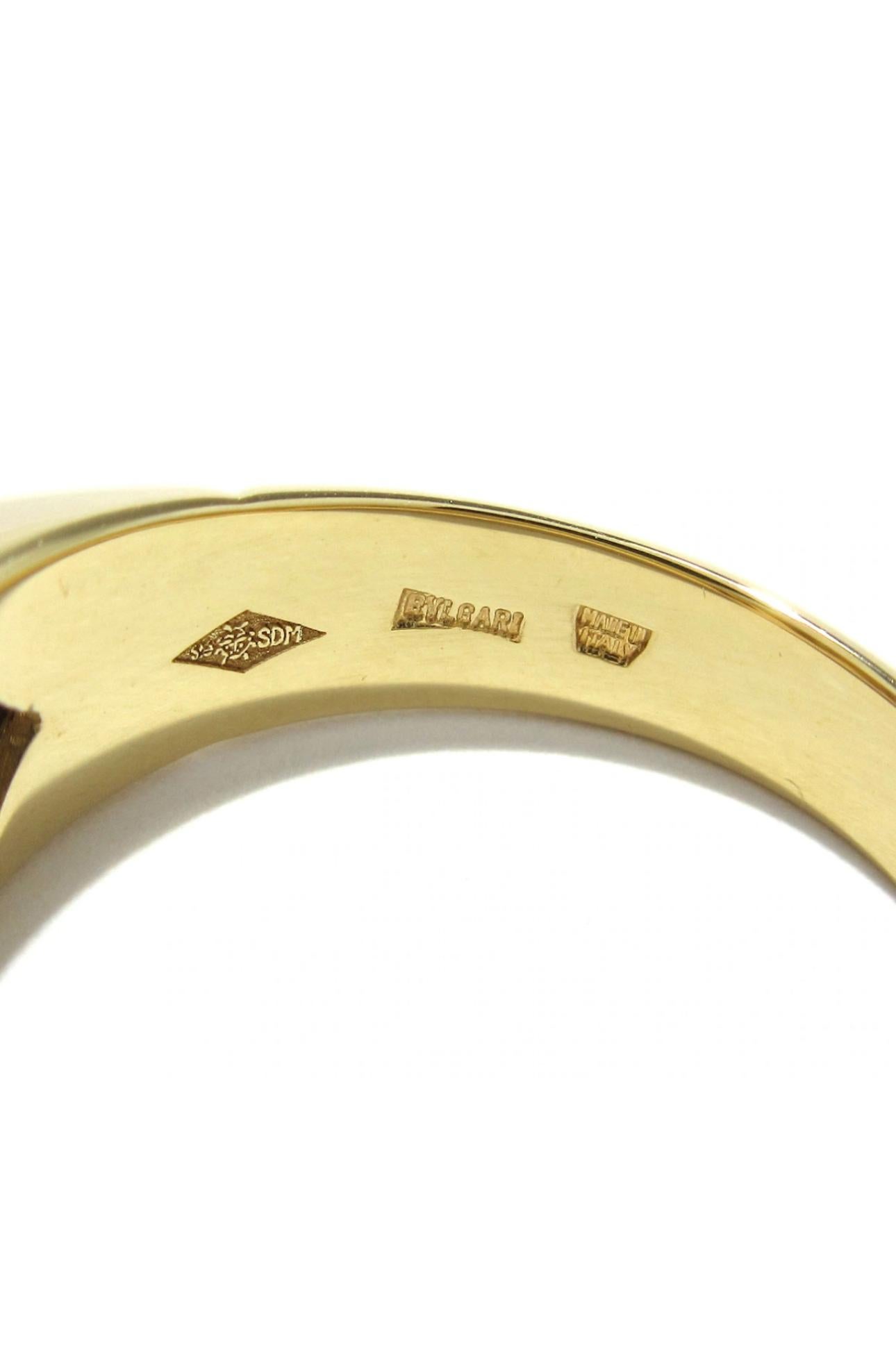 Bulgari Tronchetto Diamond Gold Band Ring 1
