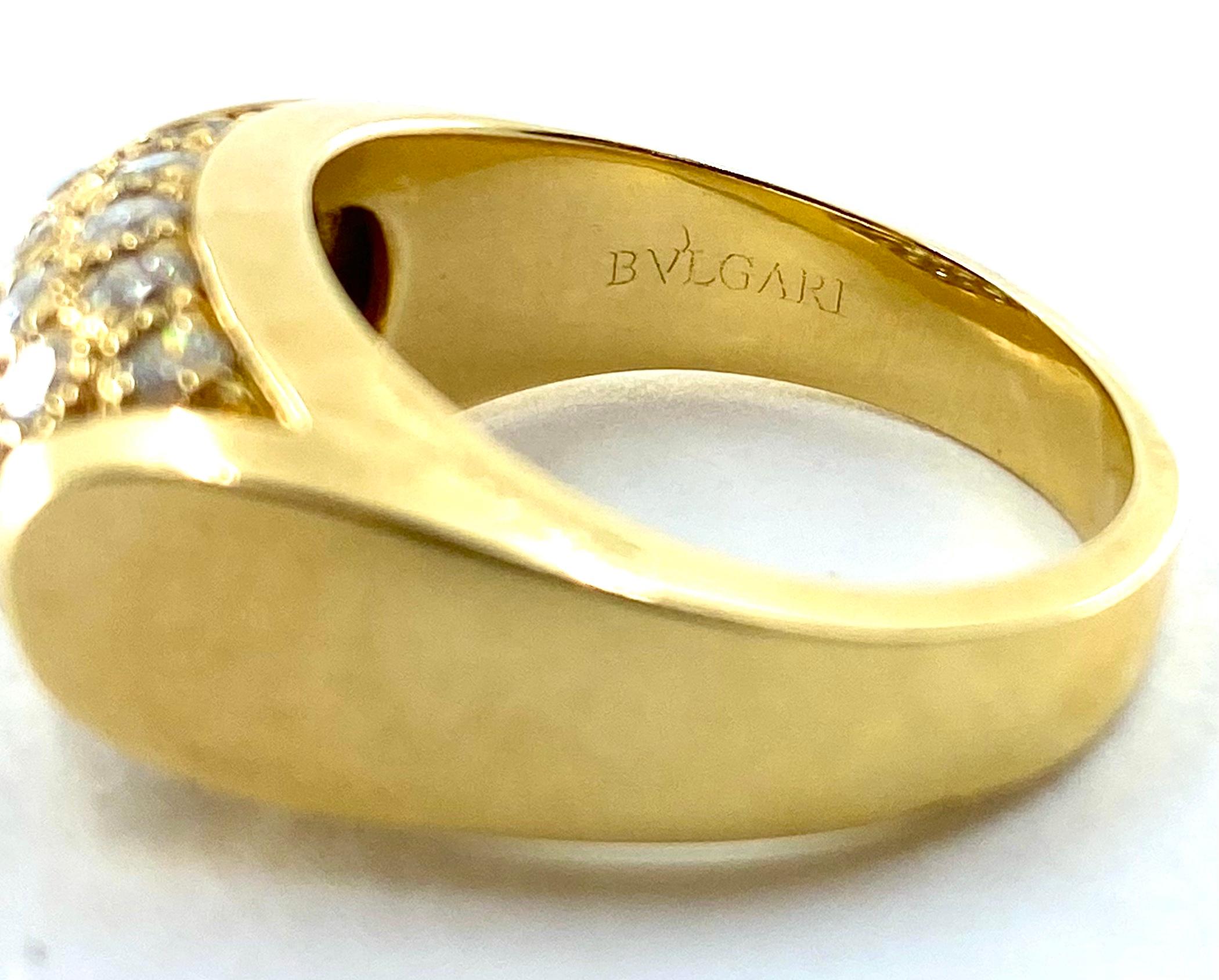 Women's or Men's Bulgari Tronchetto Diamond Ring