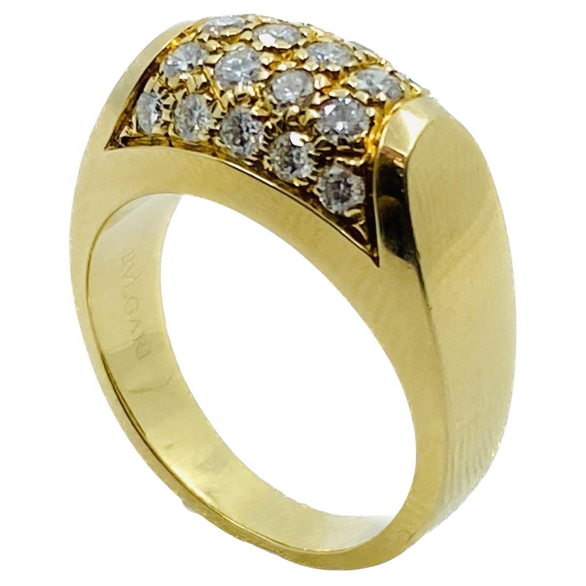 Bulgari Tronchetto Diamond Ring For Sale