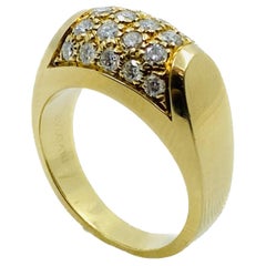 Vintage Bulgari Tronchetto Diamond Ring