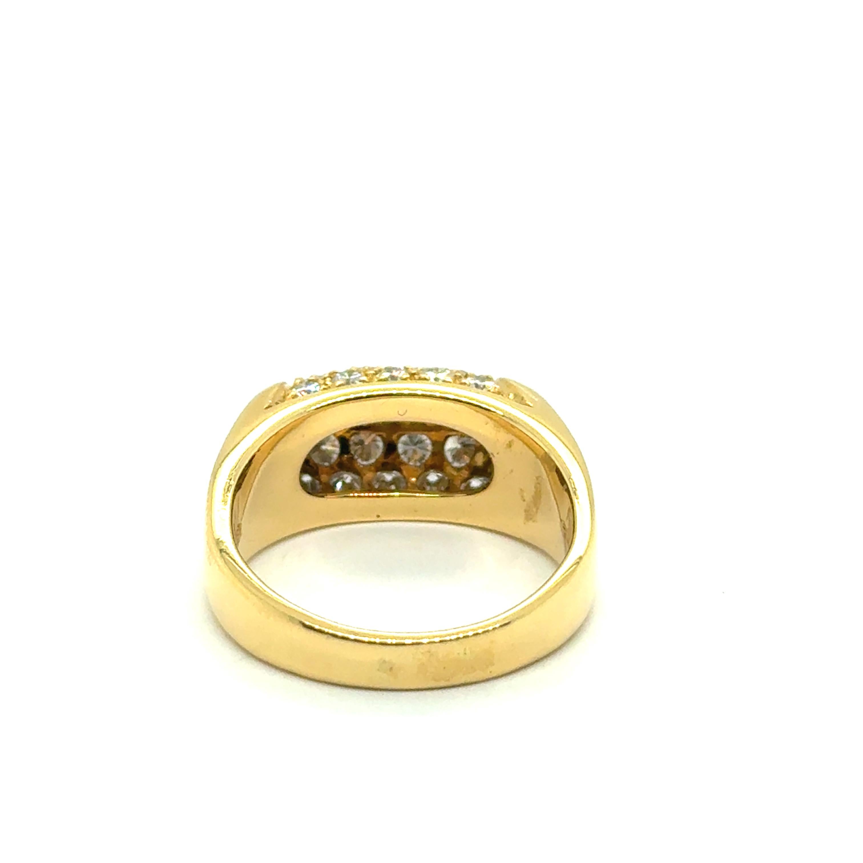 Bulgari Tronchetto Ring in 18 Karat Yellow Gold with Diamonds For Sale 7