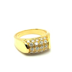 Bulgari Tronchetto Ring in 18 Karat Yellow Gold with Diamonds