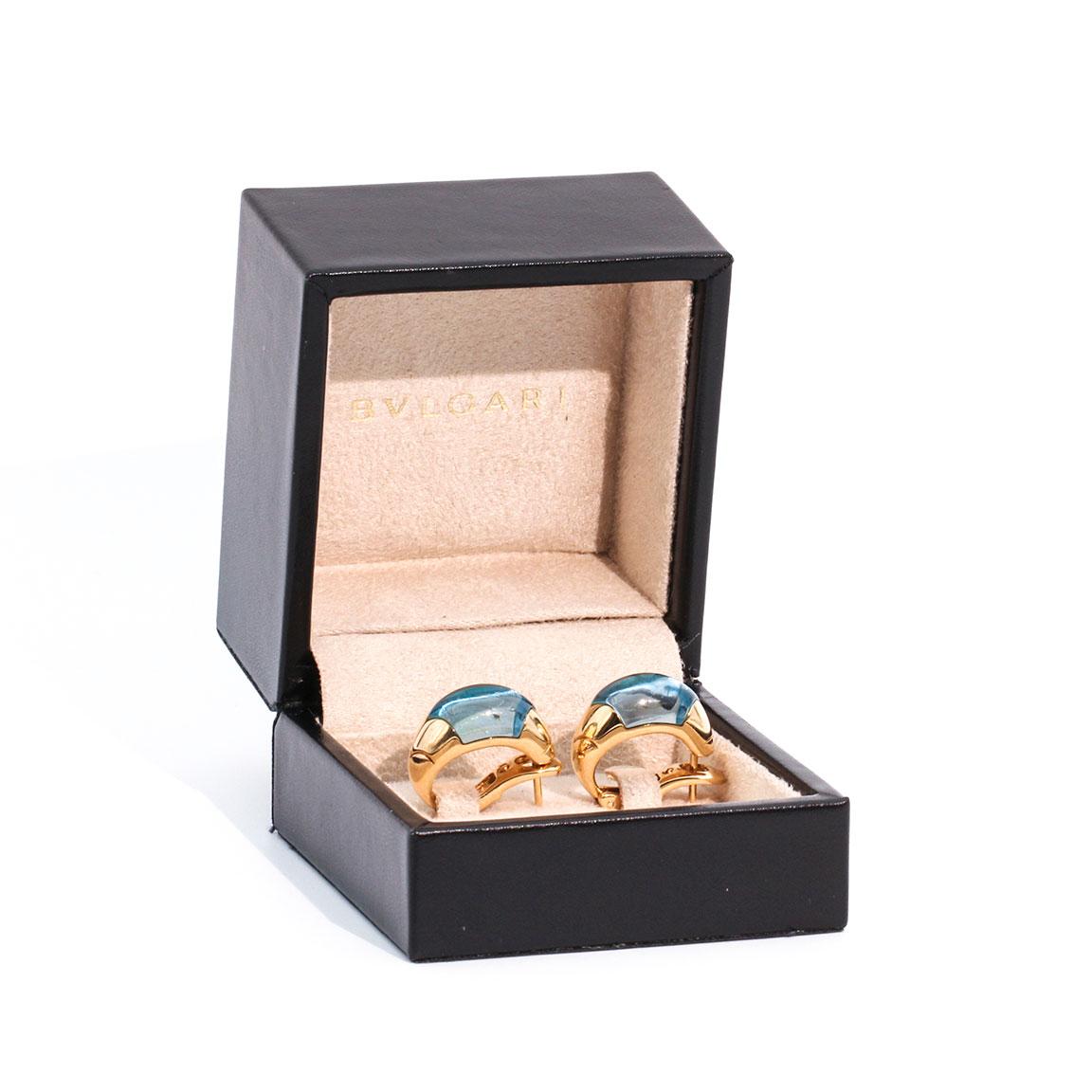Bulgari Tronchetto Topaz Earrings in 18 Carat Yellow Gold with Original Box 3