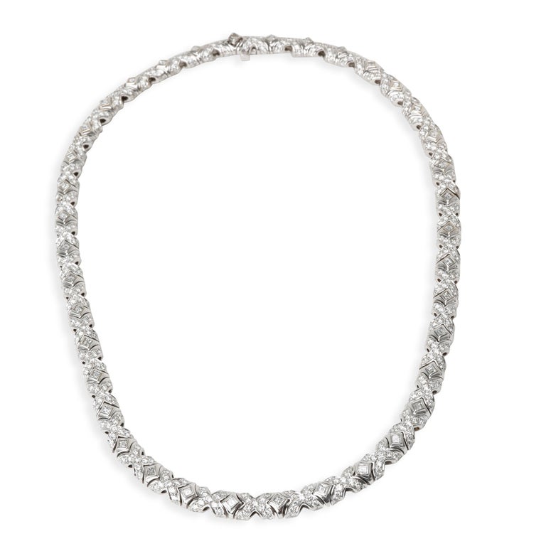 Bulgari Tubini Diamond Necklace in 18 Karat White Gold 9.5 Carat For ...