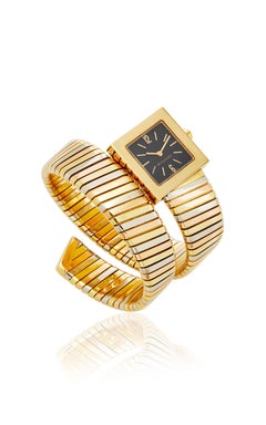 Bulgari Bvlgari Tubogas 18 Karat Tricolor Gold Watch Square Dial