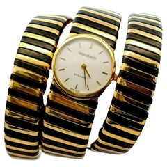 Bulgari Tubogas 18K Yellow and Blackened Gold Vintage Rare Watch