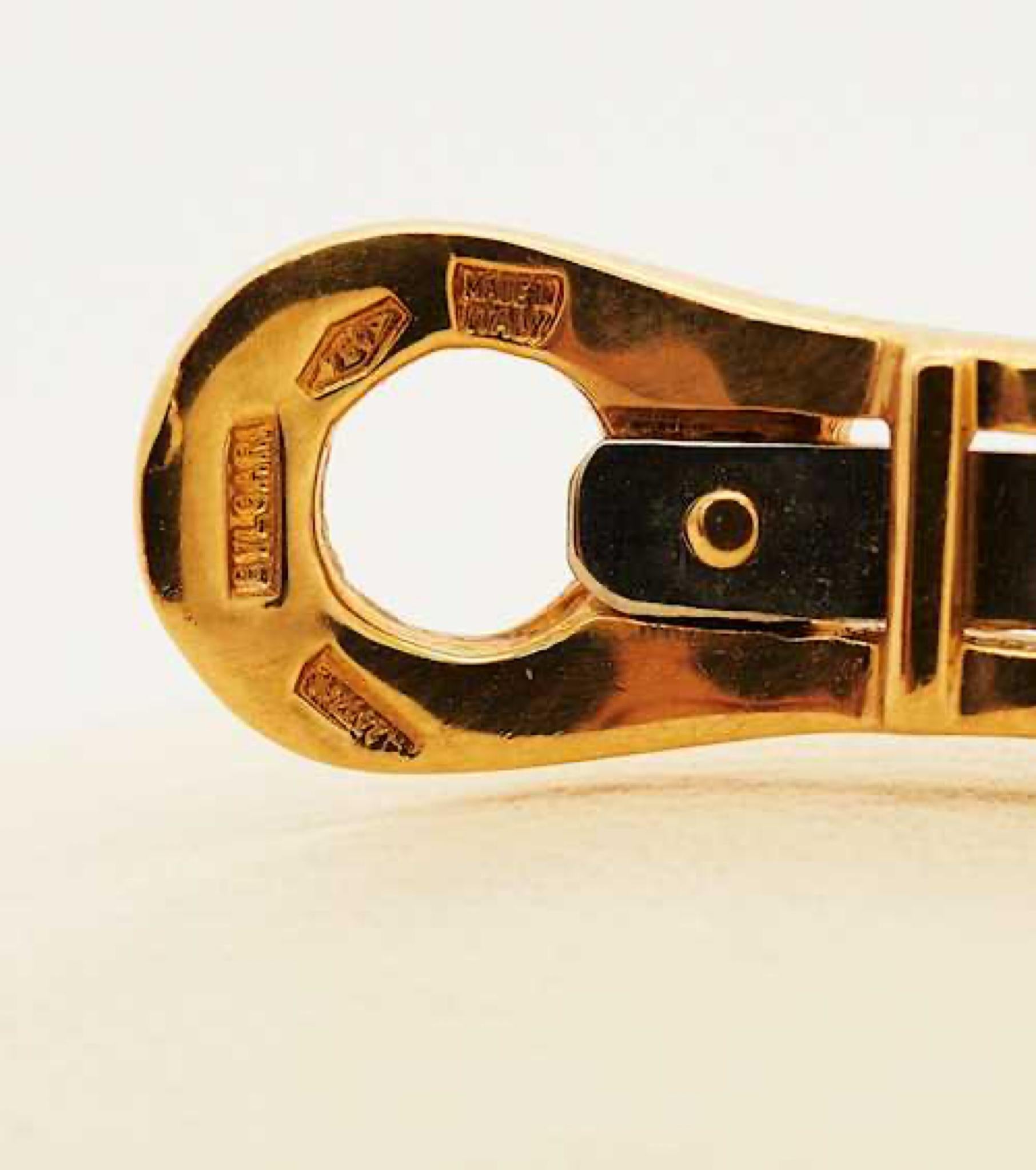 BULGARI Tubogas 18K Yellow Gold Earclips For Sale 1