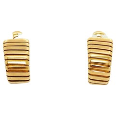 BULGARI Tubogas 18K Yellow Gold Earclips