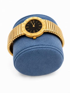 Bulgari Tubogas 18K Yellow Gold Ladies Watch bracelet