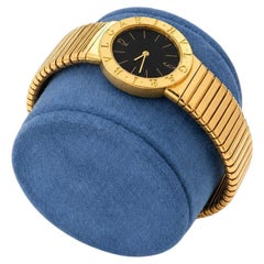 Bracelet de montre pour femme Bulgari Tubogas en or jaune 18 carats