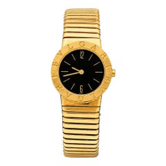 Bulgari Tubogas 18K Yellow Gold Ladies Watch bracelet