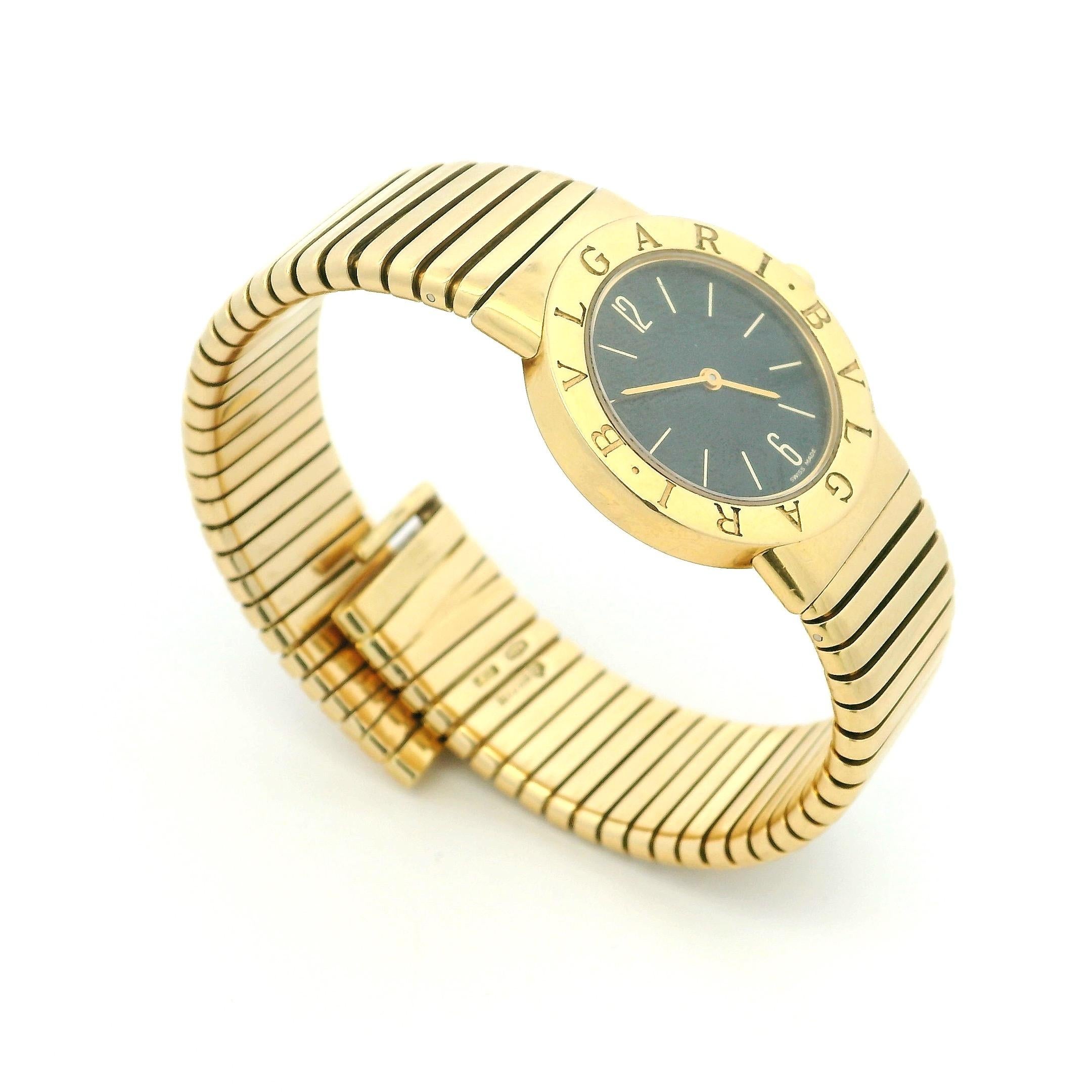 Orologio Bulgari Tubogas al quarzo in oro giallo 18 carati - 98,5 grammi in vendita 2