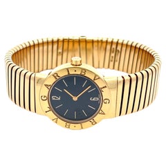Bulgari Tubogas 18K Yellow Gold Quartz Watch – 98.5 Grams