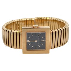 Bulgari Tubogas Bracelet Watch Yellow Gold Bangle